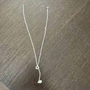 Tiffany open heart pearl necklace.  Real